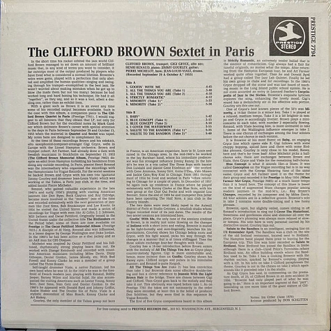 Clifford Brown Sextet - The Clifford Brown Sextet In Paris