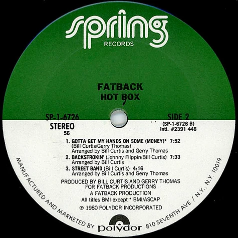 The Fatback Band - Hot Box