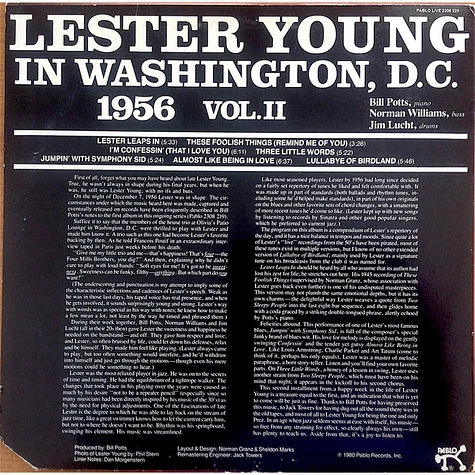 Lester Young - "Prez" Vol. II