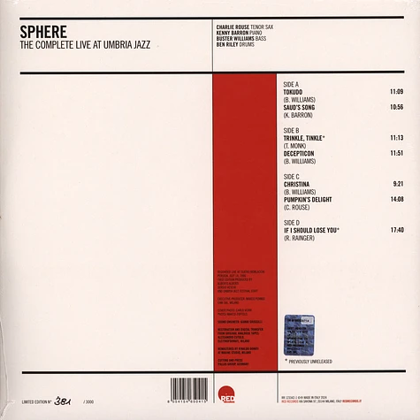 Sphere - The Complete Live At Umbria Jazz