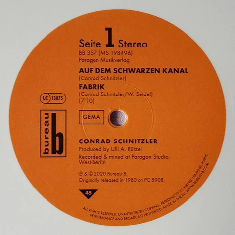 Conrad Schnitzler - Auf Dem Schwarzen Kanal