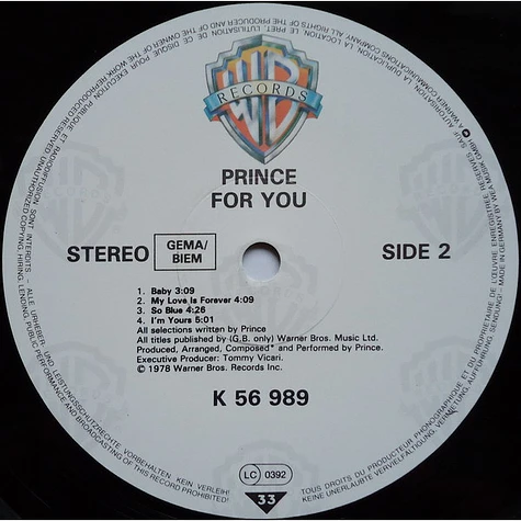 Prince - For You