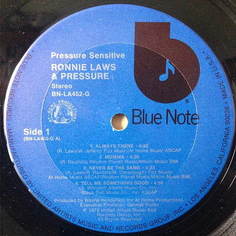 Ronnie Laws & Pressure - Pressure Sensitive