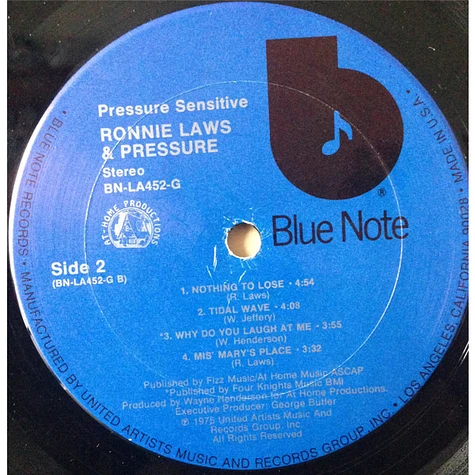 Ronnie Laws & Pressure - Pressure Sensitive