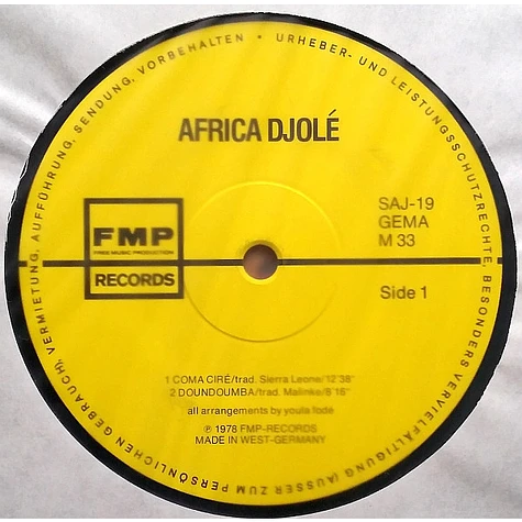 Africa Djolé - Percussion Music From Africa