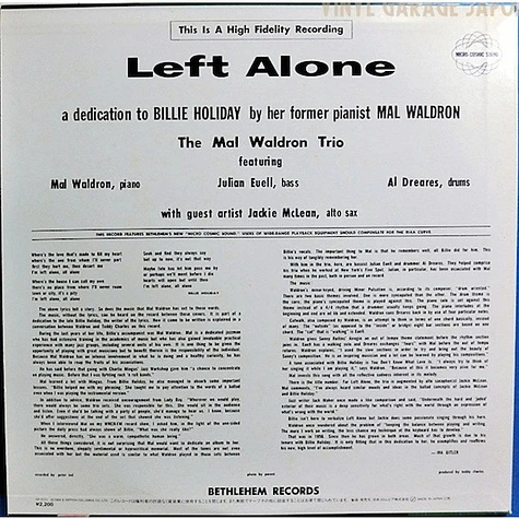 Mal Waldron - Left Alone