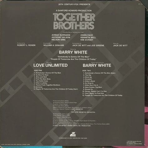 Barry White, Love Unlimited, Love Unlimited Orchestra - OST Together Brothers