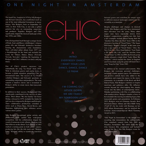 Chic - One Night In Amsterdam Pink/Blue Color In Color Vinyl Edition