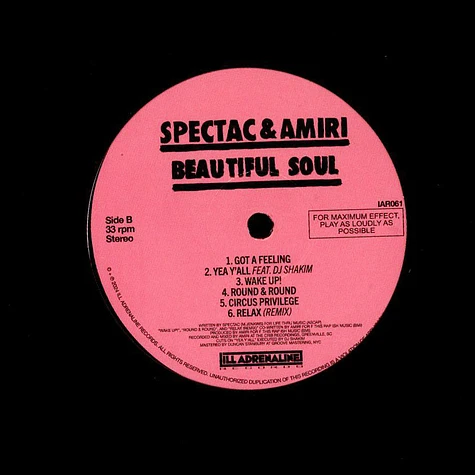 Spectac & Amiri - Beautiful Soul Black Vinyl Edition