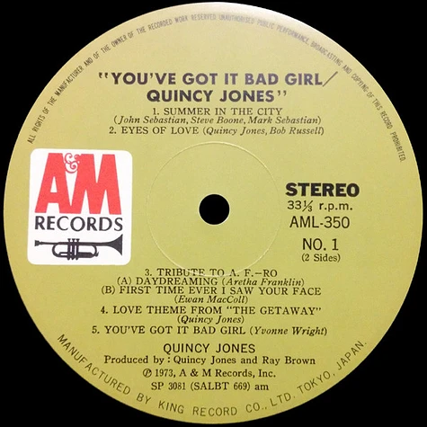 Quincy Jones - You've Got It Bad Girl