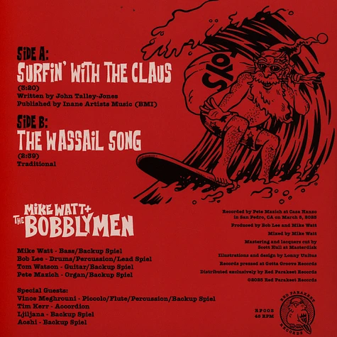 Mike Watt & The Bobblymen - Surfin With The Claus (White Vinyl)