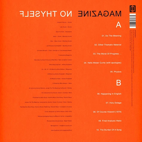 Magazine - No Thyself Orange Vinyl Edition