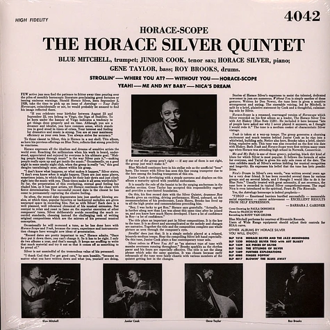 The Horace Silver Quintet - Horace-Scope