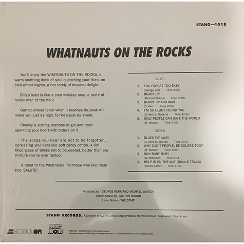 The Whatnauts - Whatnauts On The Rocks