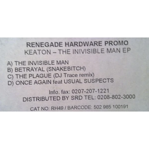 Keaton - Invisible Man EP