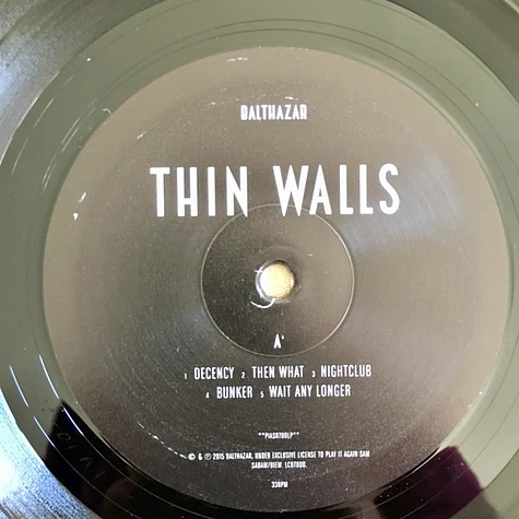 Balthazar - Thin Walls