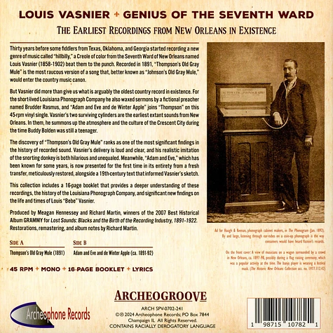 Louis Vasnier - Genius Of The Seventh Ward