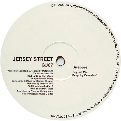 Jersey Street - Disappear