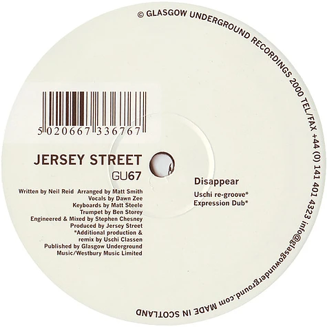 Jersey Street - Disappear