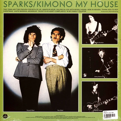 Sparks - Kimono My House 50th Anniversary Picture Disc Edition