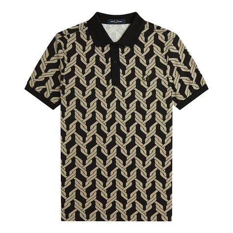 Fred Perry - Cable Knit Print Polo Shirt