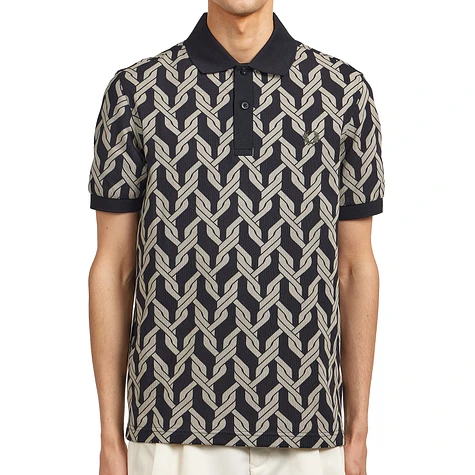 Fred Perry - Cable Knit Print Polo Shirt