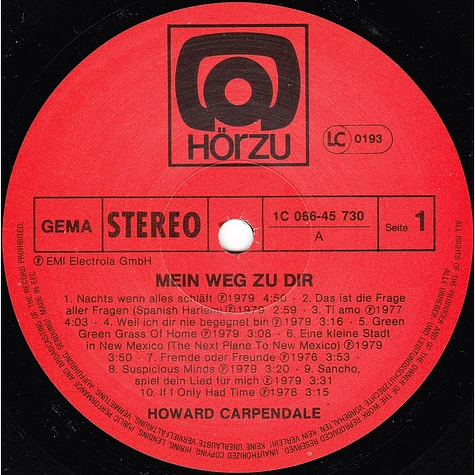 Howard Carpendale - Mein Weg Zu Dir