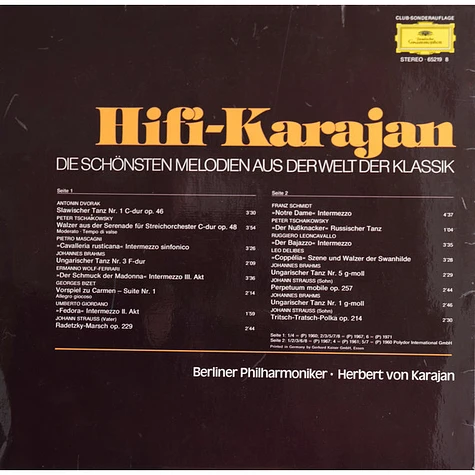 Wolfgang Amadeus Mozart / Bedřich Smetana / Maurice Ravel / Jean Sibelius - Hifi Karajan