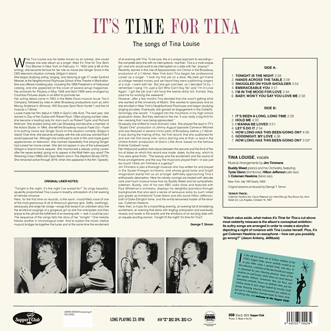 Tina Louise - It's Time For Tina-The Songs Of Tina Limited