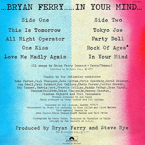 Bryan Ferry - In Your Mind