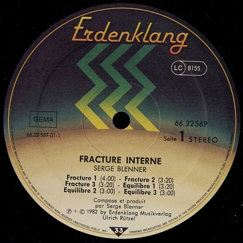 Serge Blenner - Fracture Interne