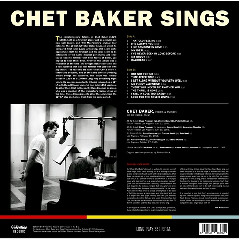 Chet Baker - Chet Baker Sings Limited Vinyl Edition