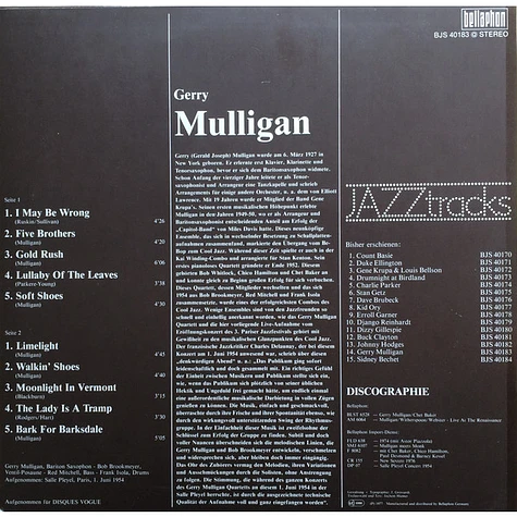 Gerry Mulligan - Jazztracks