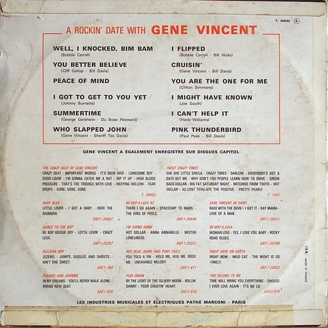 Gene Vincent - A Rockin' Date With Gene Vincent