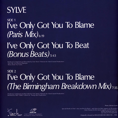 Sylve - I've Only You To Blame 2024 Repress