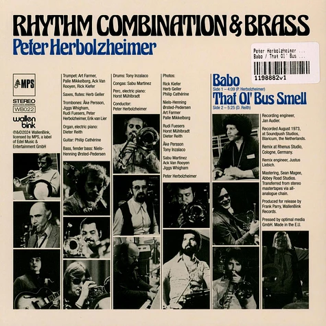 Peter Herbolzheimer - Rhythm Combination & Brass - Babo / That Ol' Bus Smell