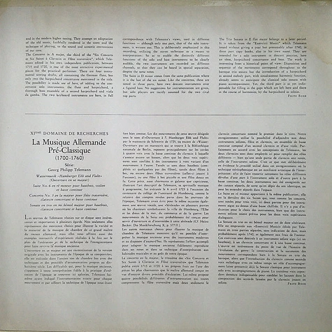 Georg Philipp Telemann - Schola Cantorum Basiliensis, August Wenzinger, Nürnberger Kammermusikkreis - Wassermusik, Suite Nr. 6, Konzert Nr. 3, Triosonate