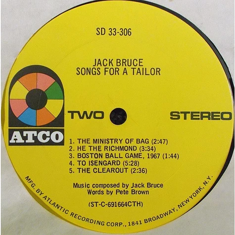 Jack Bruce - Songs For A Tailor