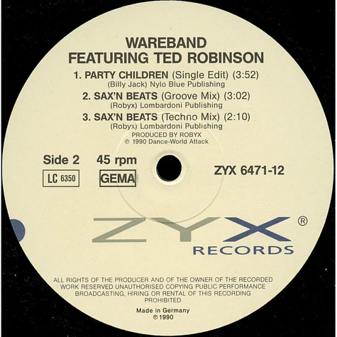 Wareband Featuring Tad Robinson - Party Children