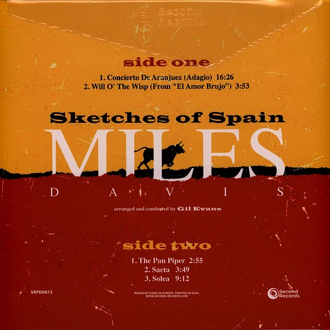 Miles Davis - Sketches Of Spain Red Cloudy Vinyl Edition