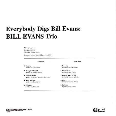 Bill Evans - Everybody Digs Bill Evans Grey Marble Vinyl Edition