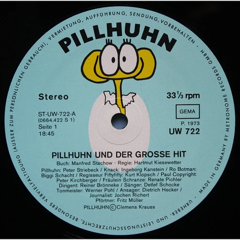 Manfred Stachow, Hartmut Kiesewetter - Pillhuhn Und Der Grosse Hit