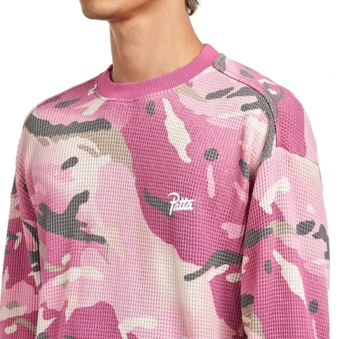 Patta - Cactus Flower Camo Waffle Longsleeve T-Shirt