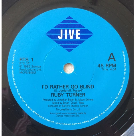 Ruby Turner - I'd Rather Go Blind