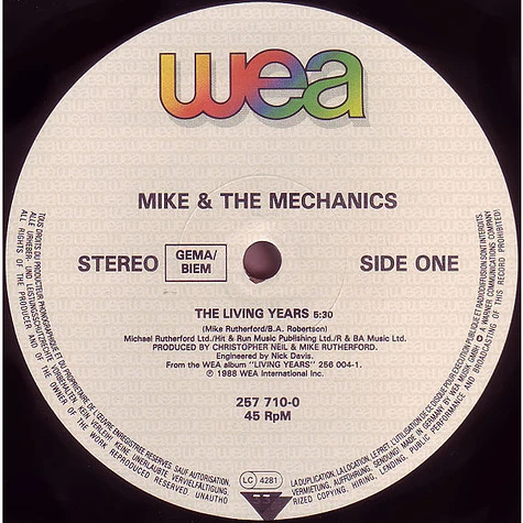 Mike & The Mechanics - The Living Years