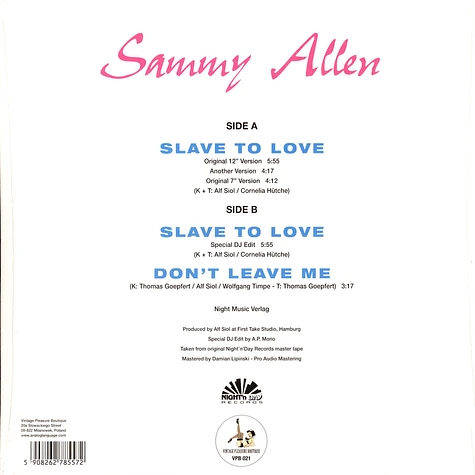 Sammy Allen - Slave To Love