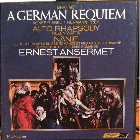 Agnes Giebel, Hermann Prey, Ernest Ansermet, Helen Watts, Chœur De La Radio Suisse Romande, André Charlet - A German Requiem