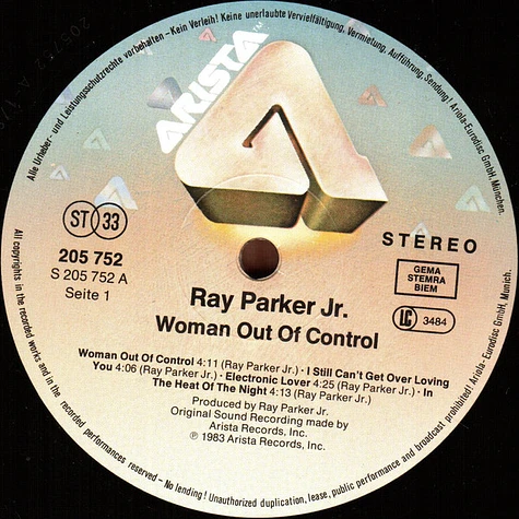 Ray Parker Jr. - Woman Out Of Control