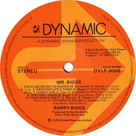 Barry Biggs - Mr. Biggs