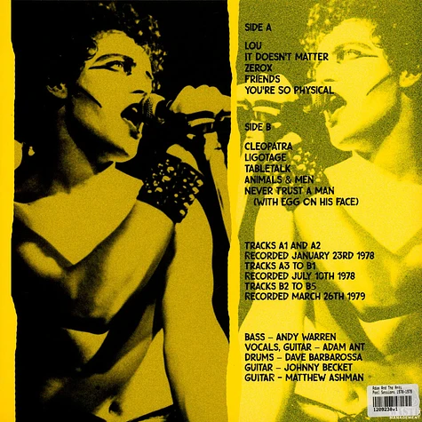 Adam And The Ants - Peel Sessions 1978-1979